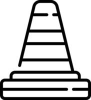 A traffic cone icon on a white background vector