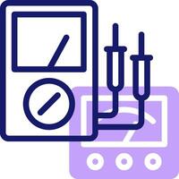 A purple and blue icon of a device with a meter vector