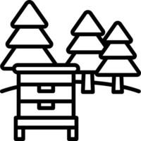 Beekeeping in the forest vector