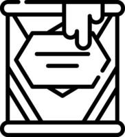 A can of paint with a white background vector