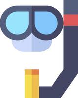 A diving mask and goggles on a white background vector