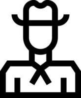 Cowboy icon illustration vector