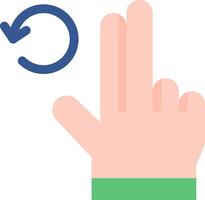 A hand with a circular arrow pointing to the right vector