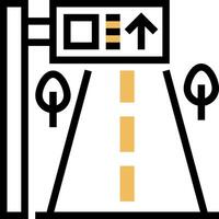 A traffic light with arrows pointing to the right vector
