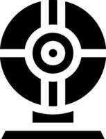 un negro y blanco imagen de un cámara vector