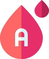 A pink drop with the letter a on it vector