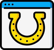 A horseshoe icon on a computer screen vector