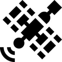An icon of a satellite with a wifi antenna vector
