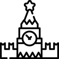 A black and white image of a clock tower vector