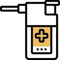 A bottle with a cross on it vector