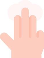 A hand with a cloud on it vector