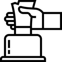 A hand holding a paper clip and a paper clip vector