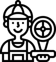 A man with a map and a compass icon vector