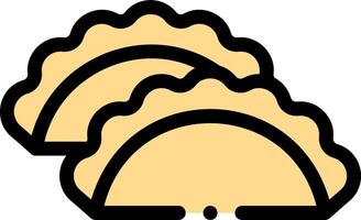 Two slices of pie on a white background vector
