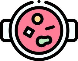 A pink and green face with a face on it vector