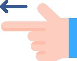 A hand pointing to an arrow on a white background vector