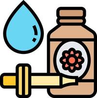 A bottle of honey and a drop of water vector