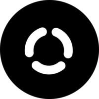A black and white circle with a circle inside vector