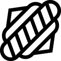 A black and white image of a black and white striped symbol vector