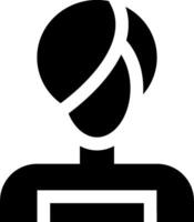 A black and white image of a person with a computer vector