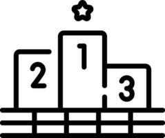 A black and white icon of a podium vector