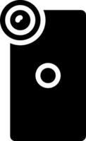 A black and white image of a camera vector