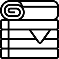 A black and white image of a stack of books vector