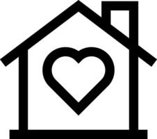 A house with a heart in the middle vector