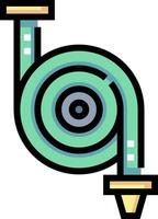 A green and blue pipe with a handle vector