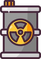 A radioactive barrel icon on a white background vector