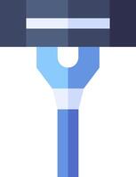 A blue wrench with a white handle vector
