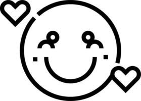 A smiley face with hearts around it vector