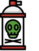 A spray can with a skull on it vector