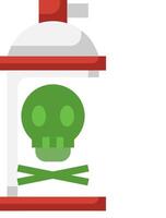 A spray can with a skull and crossbones on it vector
