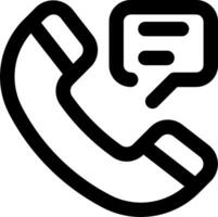 A phone call icon with a speech bubble vector