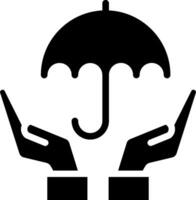 An umbrella is shown in the hands of two people vector