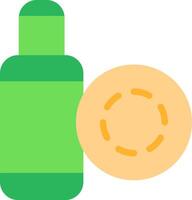 A bottle of perfume and a cookie vector