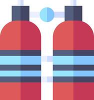 Two red and blue cylinders with a blue stripe vector