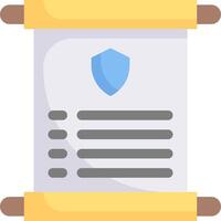 A scroll with a shield on it vector