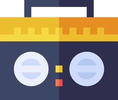 A flat icon of a portable radio vector