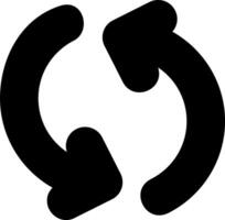 A black and white image of a circular arrow vector