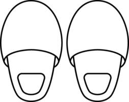 Two slippers on a white background vector