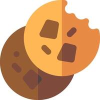 A chocolate chip cookie with a bite taken out of it vector