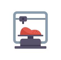3d printer creating a prototype using additive manufacturing technology icon vector