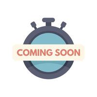 Stopwatch showing coming soon message for website or application vector