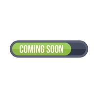 Coming soon green loading bar showing progress vector
