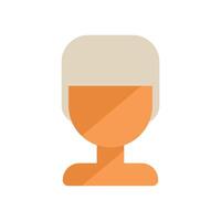 Person icon showing head and shoulders in orange color palette vector