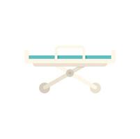 Empty hospital gurney standing still on white background vector
