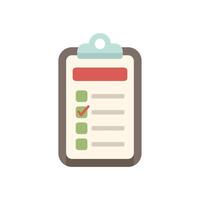 Clipboard showing a checklist with check marks for task management vector