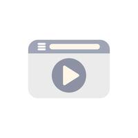 Web browser displaying video streaming service homepage interface vector